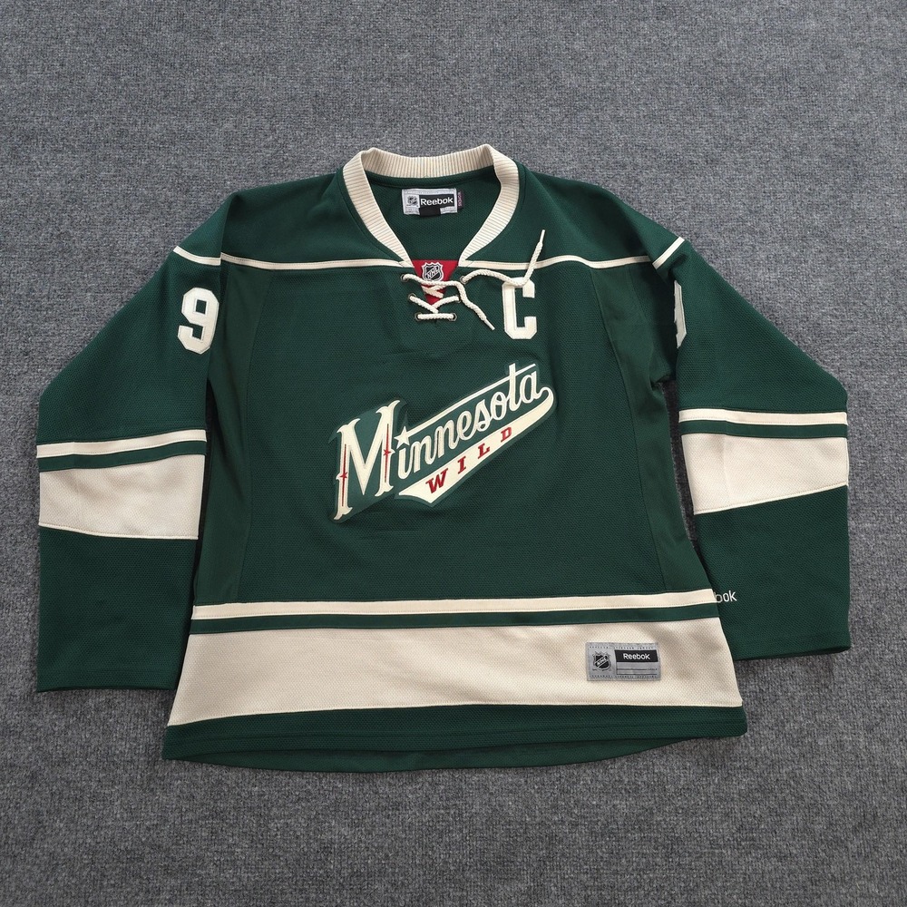 Minnesota Wild Jersey Womens XL Green NHL Hockey Reebok Mikko Koivu 9 Lace Up